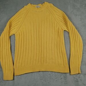 Scappino Sweater Mens Medium Yellow Knit Outdoor Crew Neck Pullover‎ Italy